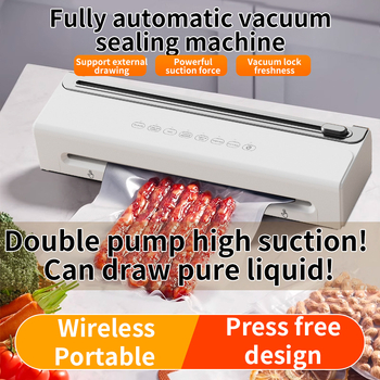 Bežično vakuumsko zatvarač s nožem za rezanje, automatski, kapacitet pakiranja 500 ml, 90W, litijska baterija, model SDW-01