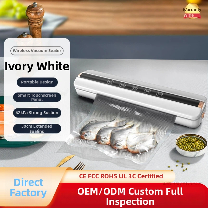 Bezdrôtová vákuová zátváracia mašinka s nožom na krájanie, automatická, objem balenia 500 ml, 90W, lítiová batéria, model SDW-01