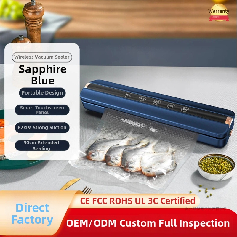 Bezdrôtová vákuová zátváracia mašinka s nožom na krájanie, automatická, objem balenia 500 ml, 90W, lítiová batéria, model SDW-01