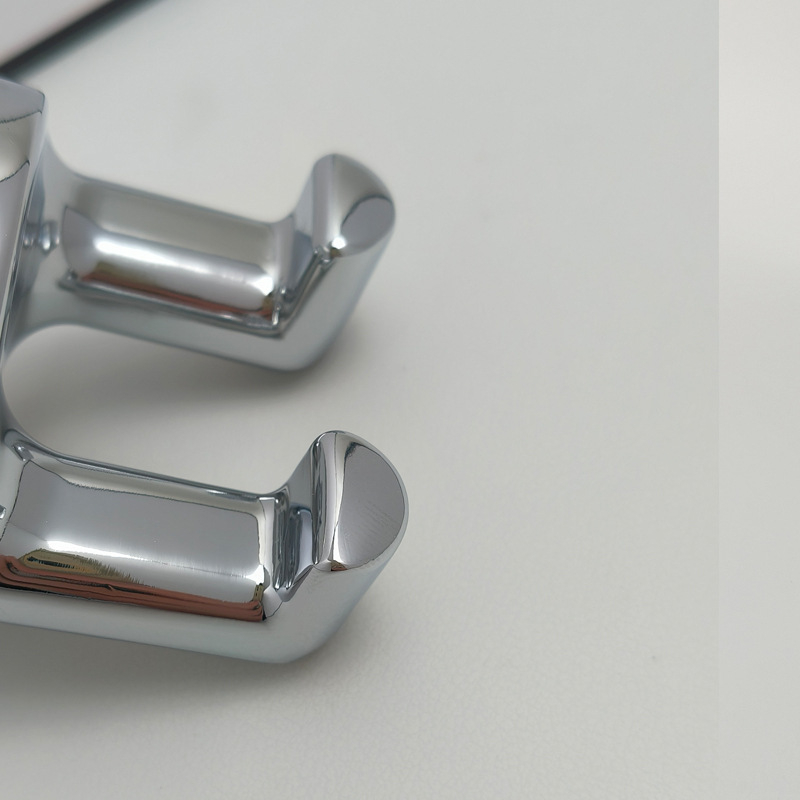 Двойна стенна закачалка от цинкова сплав — модерен минималистичен стил, носимост до 10–15 кг