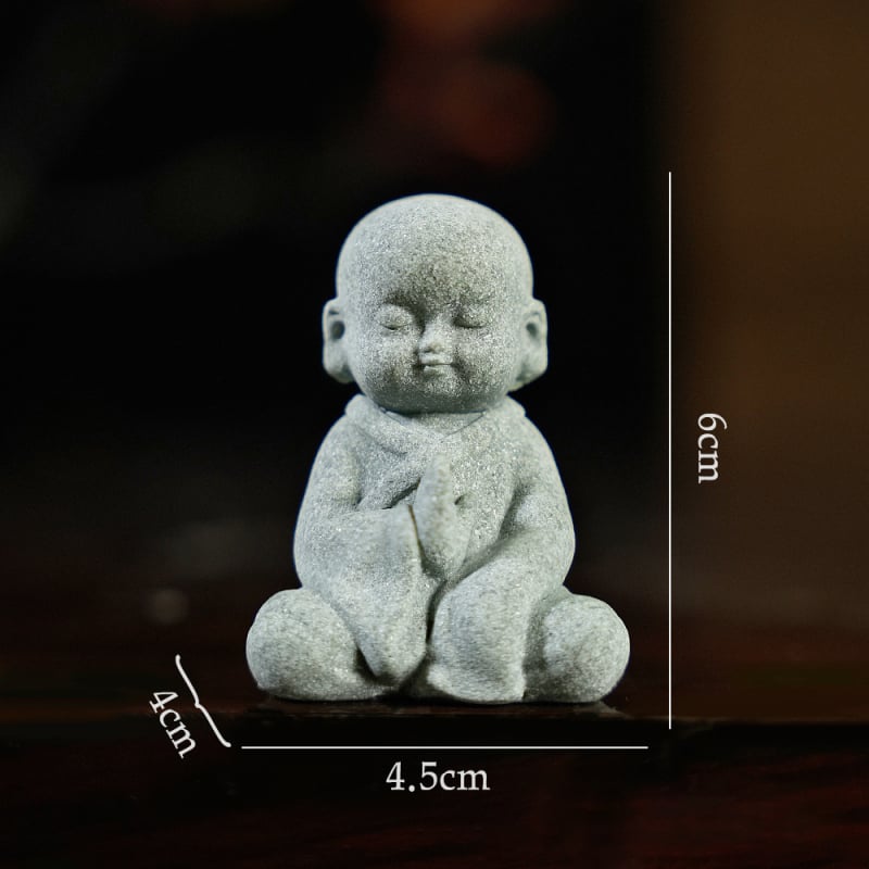 Фигура на монах-ученик от пясъчник – нов китайски стил, полу-ръчна и полу-механична изработка