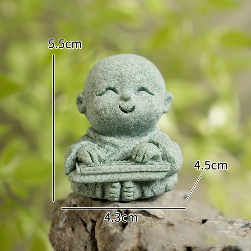 Фигура на монах-ученик от пясъчник – нов китайски стил, полу-ръчна и полу-механична изработка