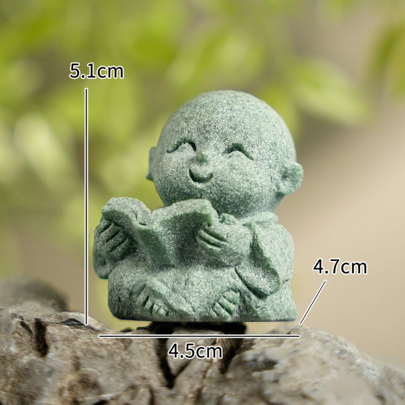 Фигура на монах-ученик от пясъчник – нов китайски стил, полу-ръчна и полу-механична изработка