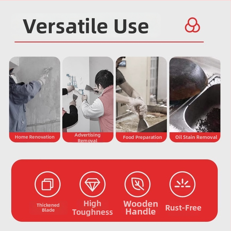 Putty Knife – sík pengéjű típus, háztartási és ipari felhasználás, glettelésre falakon