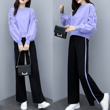 Proljeće 2023 Chenille dvodijelni set sa Spandexom, rukavi princeze, ženski casual kostim