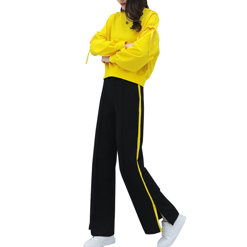 Proljeće 2023 Chenille dvodijelni set sa Spandexom, rukavi princeze, ženski casual kostim