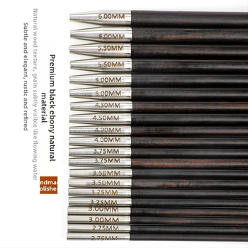 Odnímateľná kruhová ihla na pletenie z ebenového dreva, ručne vyhotovená, na svetre, moderný štýl (Kód: 6511002741999)