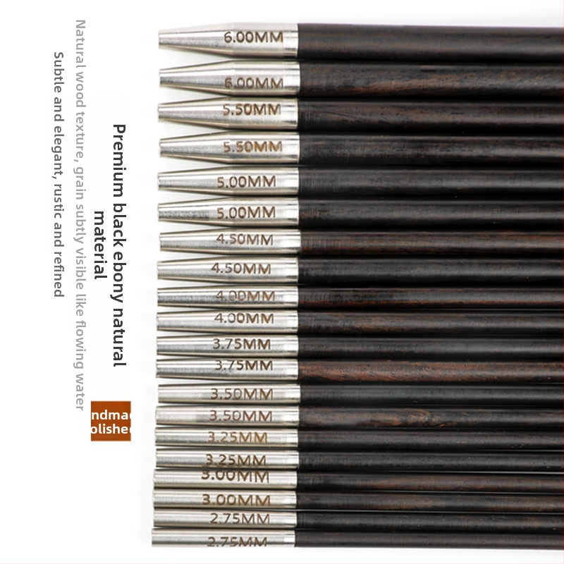 Odnímateľná kruhová ihla na pletenie z ebenového dreva, ručne vyhotovená, na svetre, moderný štýl (Kód: 6511002741999)