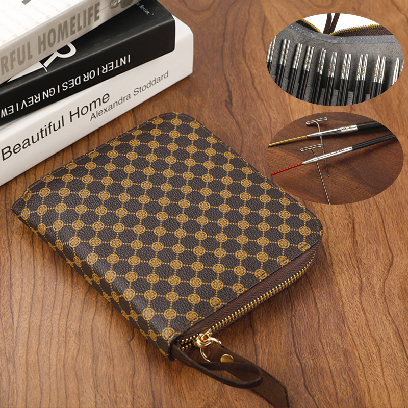 Odvojiva kručna igla za pletenje od ebanovog drveta, ručna izrada, za pletene džempere, modernog stila (Šifra: 6511002741999)