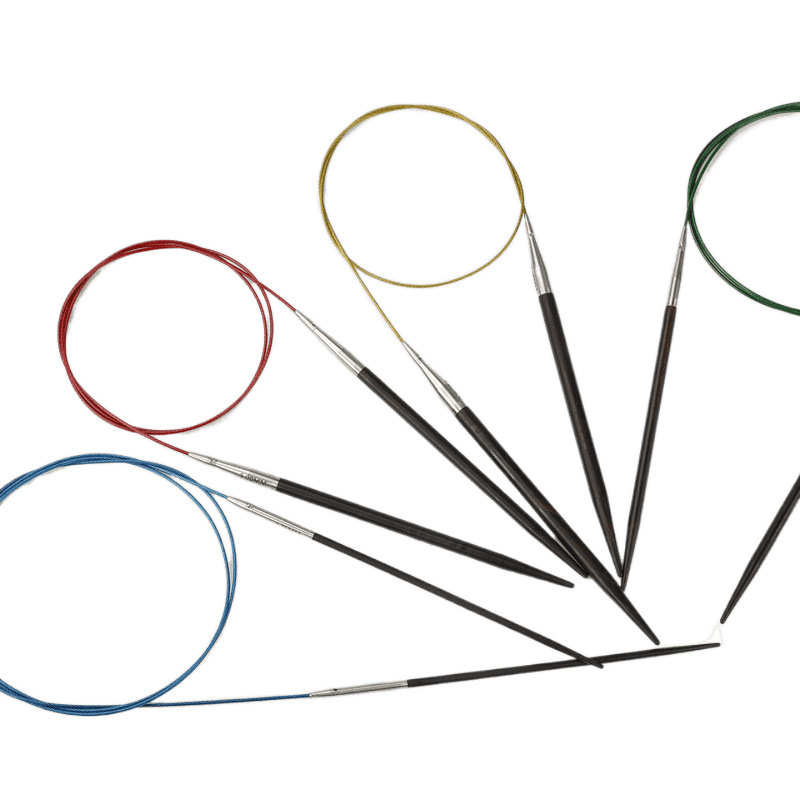 Odvojiva kručna igla za pletenje od ebanovog drveta, ručna izrada, za pletene džempere, modernog stila (Šifra: 6511002741999)