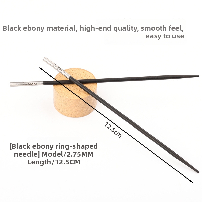 Odnímateľná kruhová ihla na pletenie z ebenového dreva, ručne vyhotovená, na svetre, moderný štýl (Kód: 6511002741999)