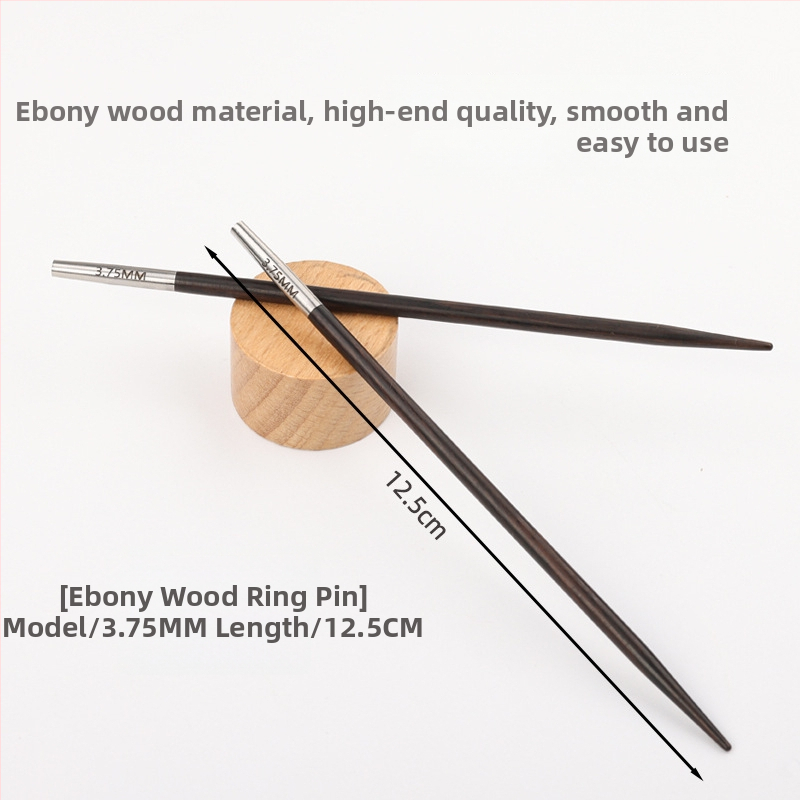 Odnímateľná kruhová ihla na pletenie z ebenového dreva, ručne vyhotovená, na svetre, moderný štýl (Kód: 6511002741999)