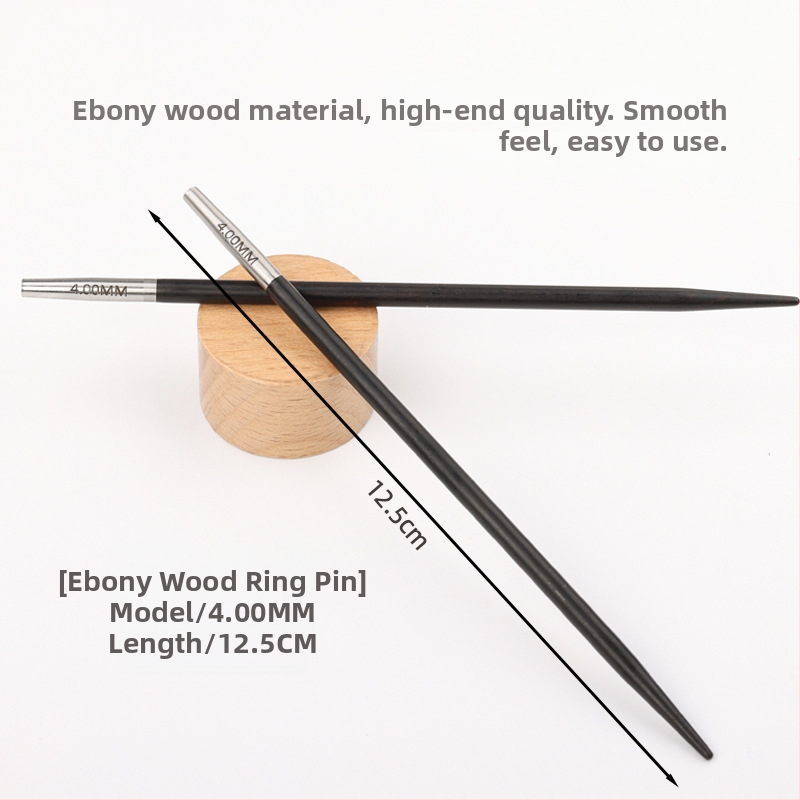 Odnímateľná kruhová ihla na pletenie z ebenového dreva, ručne vyhotovená, na svetre, moderný štýl (Kód: 6511002741999)