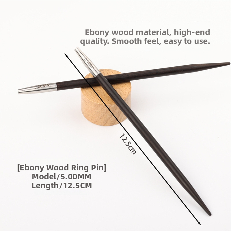 Odnímateľná kruhová ihla na pletenie z ebenového dreva, ručne vyhotovená, na svetre, moderný štýl (Kód: 6511002741999)