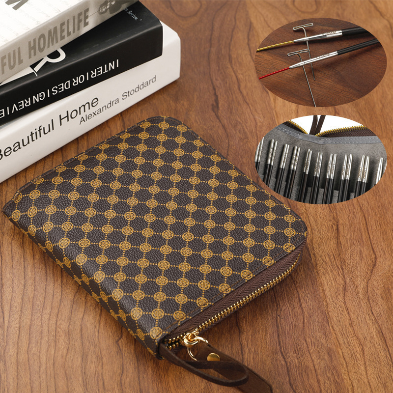 Odvojiva kručna igla za pletenje od ebanovog drveta, ručna izrada, za pletene džempere, modernog stila (Šifra: 6511002741999)