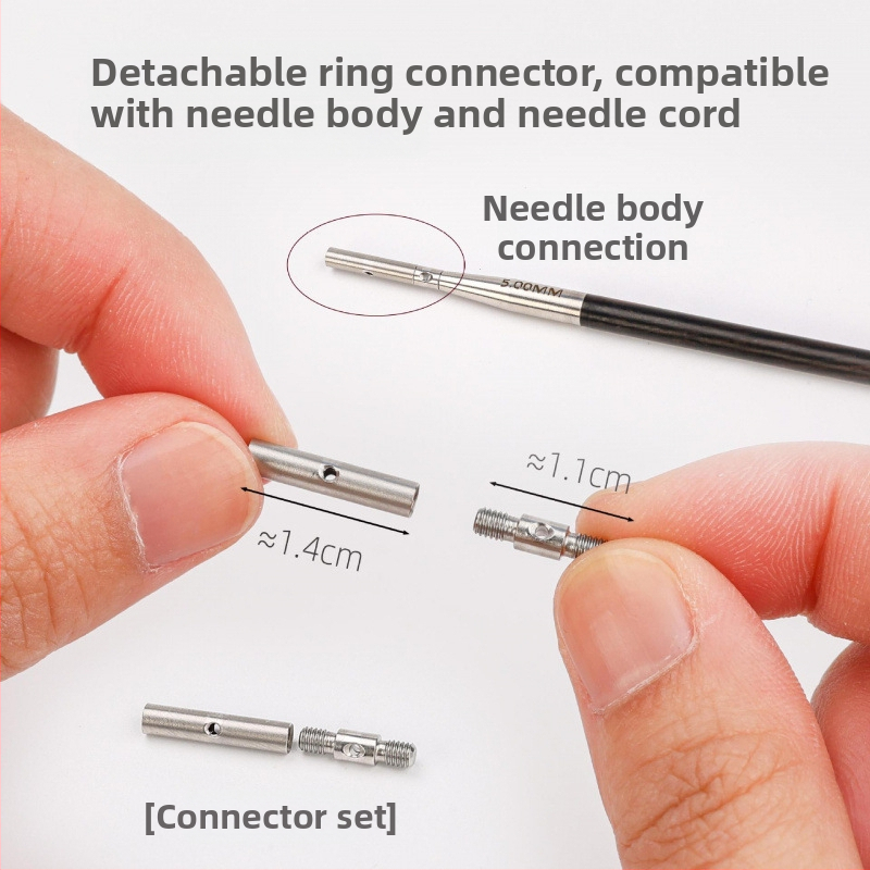 Odnímateľná kruhová ihla na pletenie z ebenového dreva, ručne vyhotovená, na svetre, moderný štýl (Kód: 6511002741999)