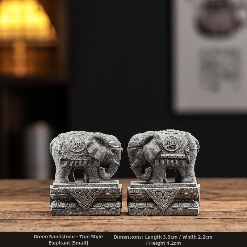 Двойка статуи на лъвове за аквариум, нов китайски стил, пластмаса и смола, марка Zifan, опаковка в цветна кутия