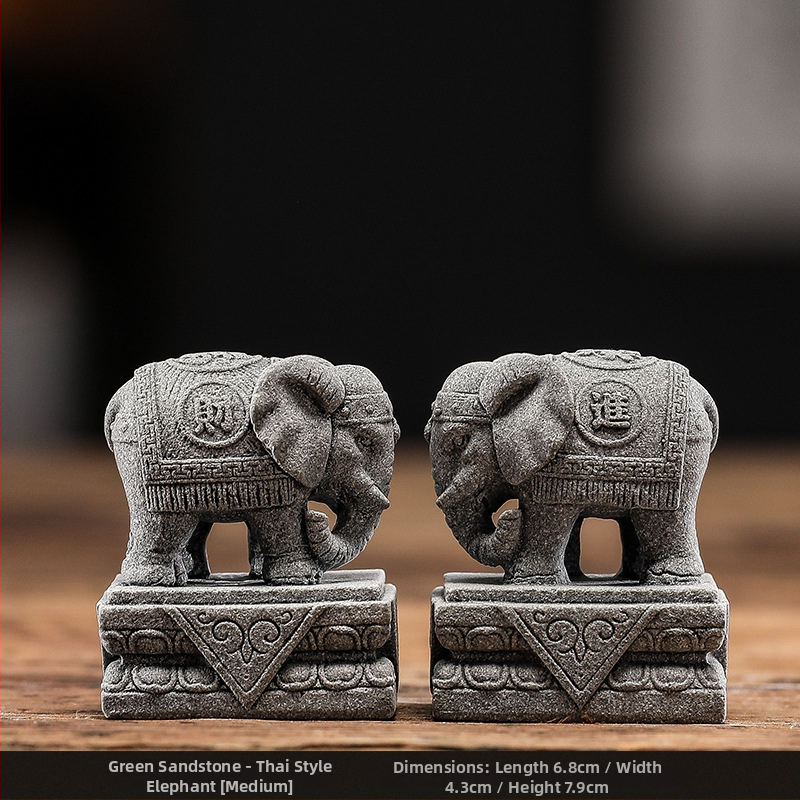 Двойка статуи на лъвове за аквариум, нов китайски стил, пластмаса и смола, марка Zifan, опаковка в цветна кутия