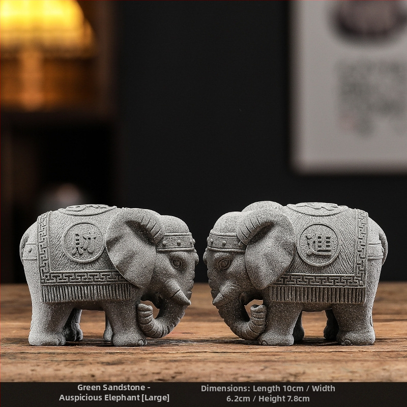 Двойка статуи на лъвове за аквариум, нов китайски стил, пластмаса и смола, марка Zifan, опаковка в цветна кутия