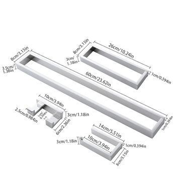 Set stalaka za ručnike od nehrđajućeg čelika 304, držač papirnatih ubrusa, kupaonica, četverodjelni set, mat završna obrada
