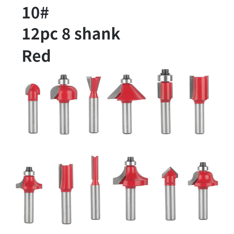12-dijelni set freza za drvo za frezanje i graviranje, kompatibilan s strojem za frezanje, za drvo/MDF/laminat