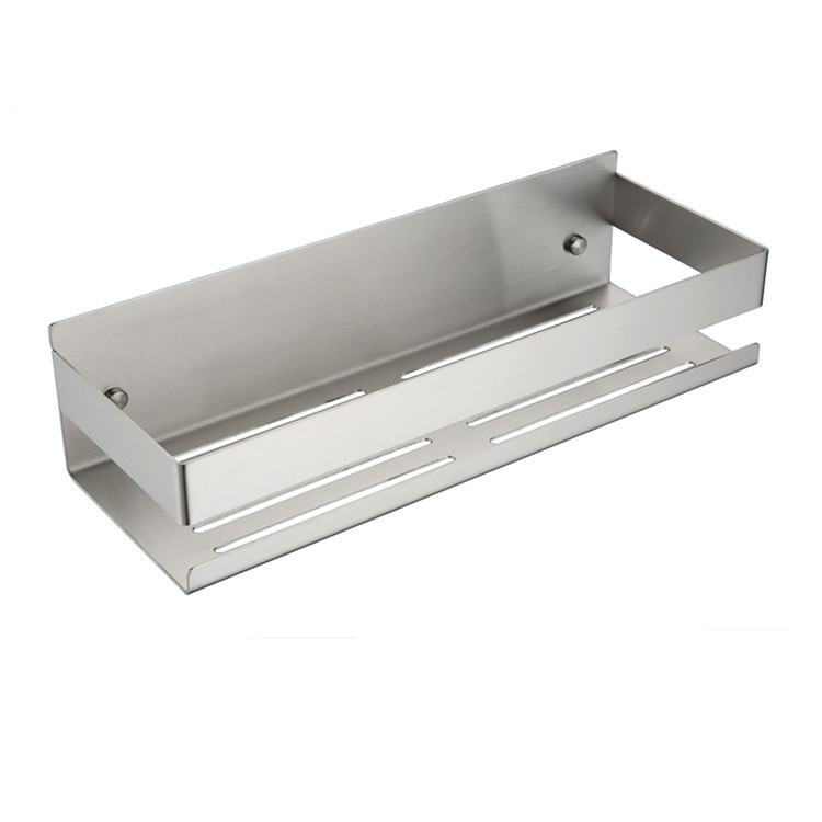Jednoetažni regal za pohranu od 304 nehrđajućeg čelika za kuhinju i kupaonicu, polirana površina, nosivost 5–10 kg, moderni minimalistički stil, model 81203.