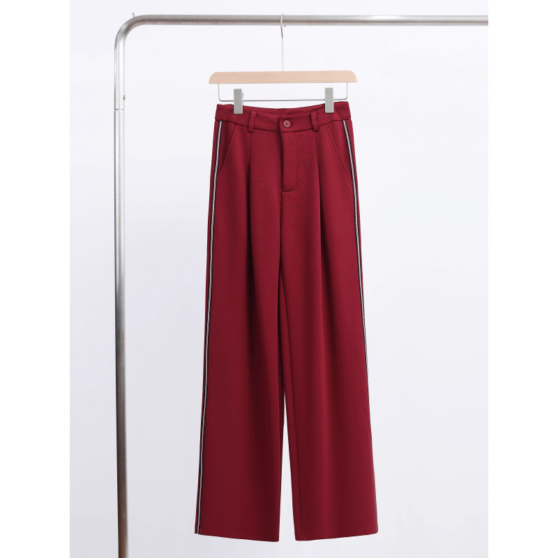 Ženski dvodijelni hlačasti kostim, akrilna tkanina, glavni materijal 95%+, dugi rukavi, gradski stil, casual