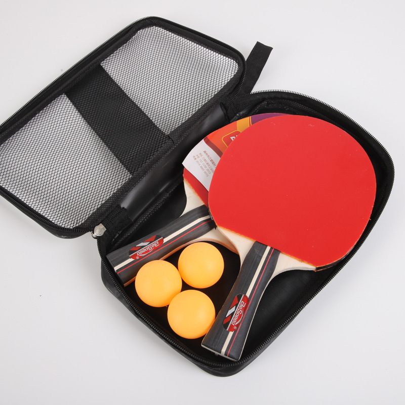 Set reketa za stolni tenis za početnike: dvostruki zahvat (straight i penhold), dvostrana invertna guma, karbonska ploča, prilagođeni logotip