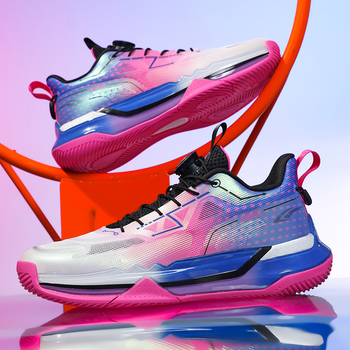 Adidași de baschet pentru copii - ultraușori, plasă respirabilă în partea superioară, talpă din cauciuc anti-derapantă, talie joasă, cu bandă elastică