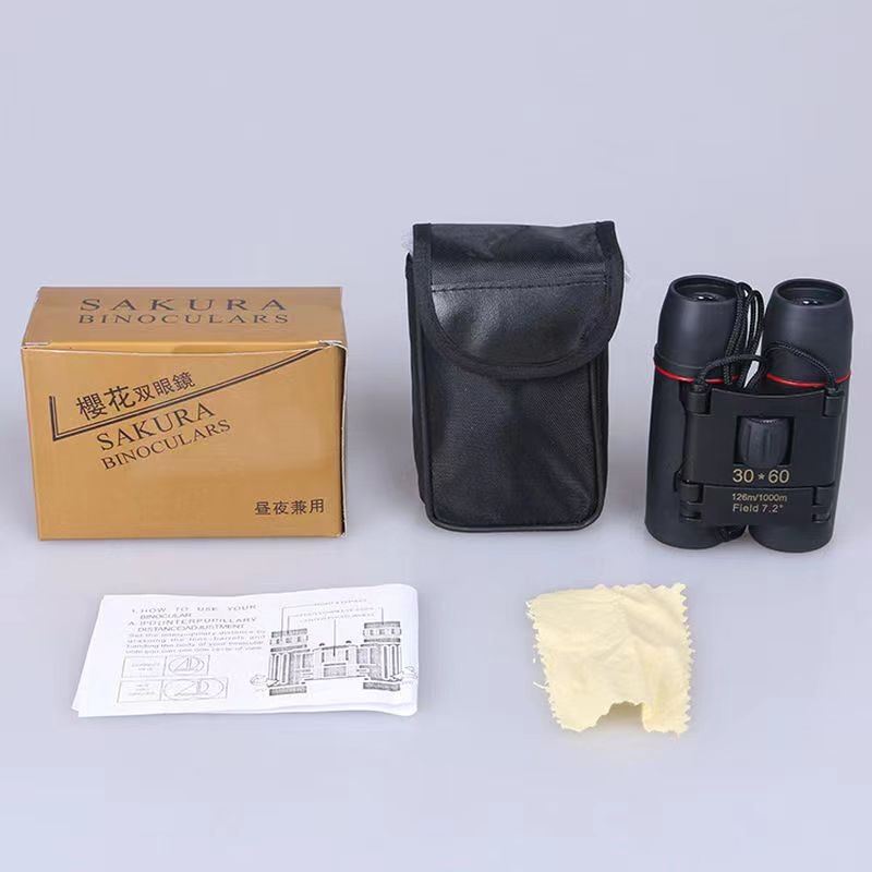 Διπλό τηλεσκόπιο με 10x μεγέθυνση, μοντέλο 30X60, φορητός πτυσσόμενος σχεδιασμός