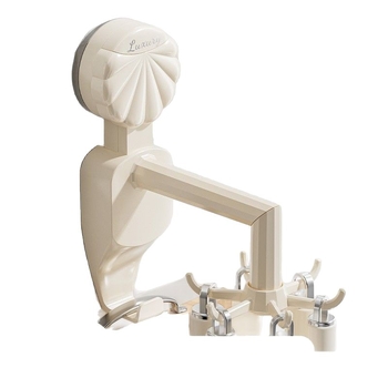 Zidni kuhinjski stalak s usisnim kukom i rotirajućim jednim kukom, PET materijal, nosivost 3–5 kg