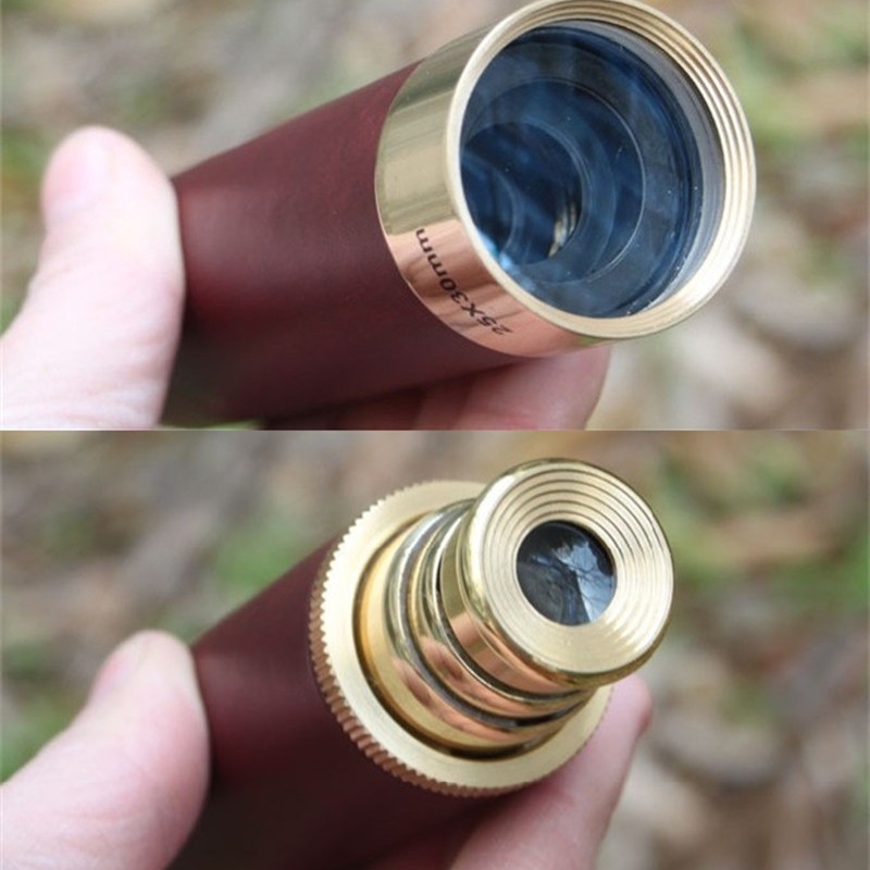 Piratski monocular teleskop, retro dizajn, sklopivi, 25×30 povećanje, HD noćni vid, kompaktan za vanjsku upotrebu
