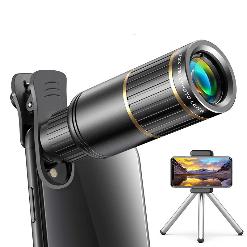 22x monocularni teleskop s HD telefoto objektivom za koncertno fotografiranje pametnim telefonom