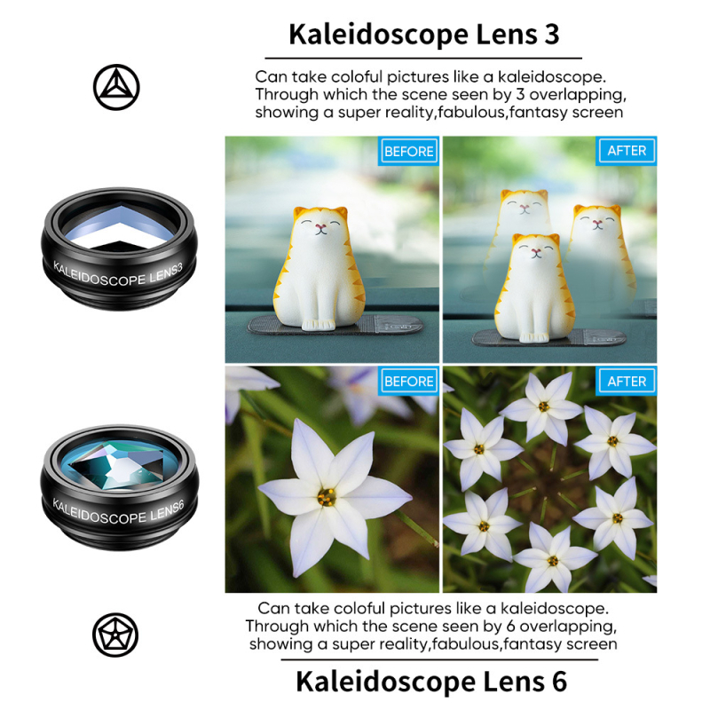 Apexel Vanjski monokularni teleobjektiv za pametni telefon 22x, makro, fisheye, širok ugao 0.63x