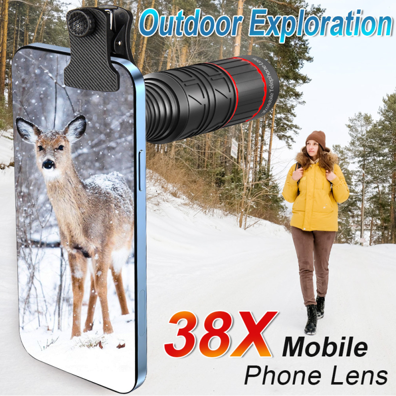 Smartphone μονόκλωνος τηλεσκόπιο με 38× μεγέθυνση, HD λήψη συναυλιών, εξωτερική κεφαλή κάμερας