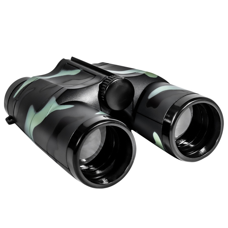 Binoclu educațional camuflat cu distanță focală reglabilă — Telescop din plastic pentru sugari și copii mici (0–3 ani)