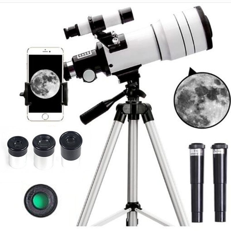 Astronomski teleskop s monokularom visokog povećanja i HD optikom, model 70300, za promatranje zvijezda i Mjeseca