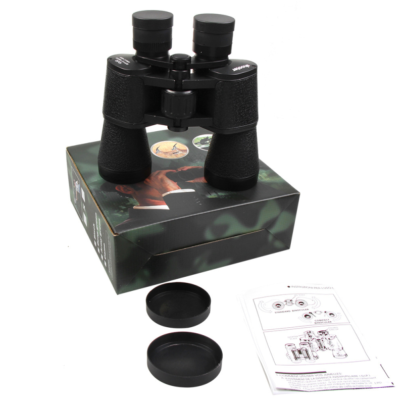 Binokular SHOOTER 10x50, visoka snaga, za slabije osvjetljenje, vanjska uporaba, vidno polje 68 m/1000 m, objektiv 50 mm
