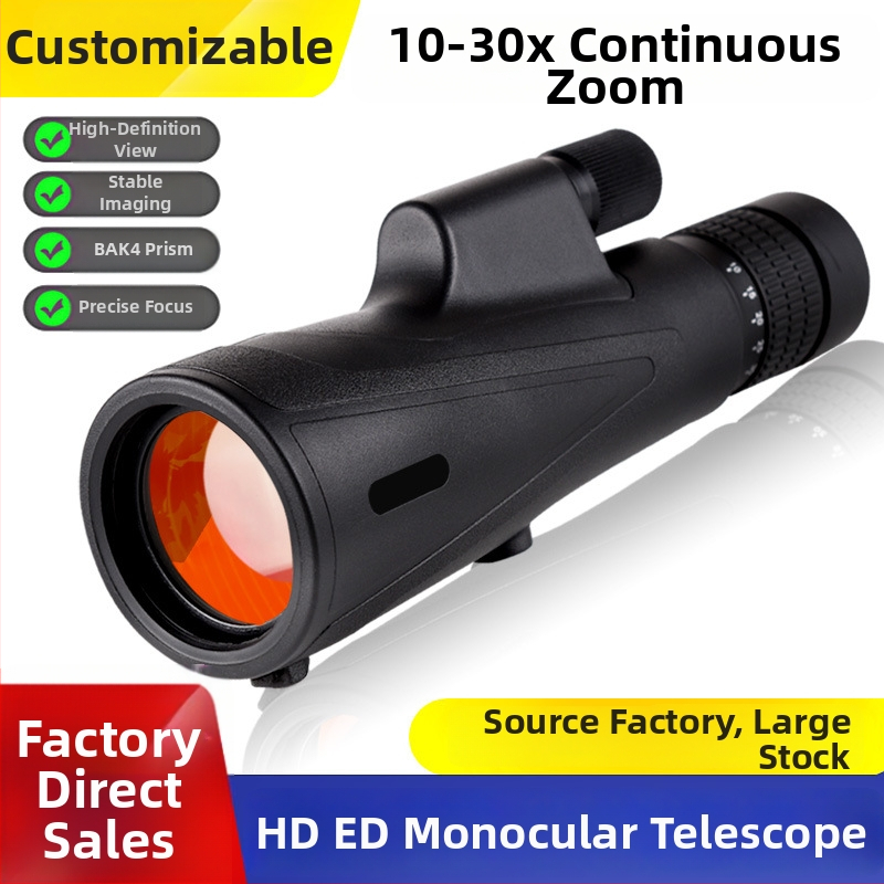 Monokularni zoom teleskop, 10-30x, 52 mm objektiv, HD visoke rezolucije za vanjsku upotrebu