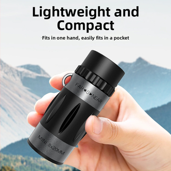 BrightSky 8×20 jednookularni teleskop sa križnim retikulom – kompaktni džepni teleskop za outdoor upotrebu