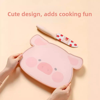 Kawashima House × Lulu Pig Daska za rezanje voća, antibakterijska i otporna na plijesan, hrane sigurnog kvaliteta, dvostrana, za kućnu upotrebu