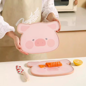 Kawashima House × Lulu Pig Daska za rezanje voća, antibakterijska i otporna na plijesan, hrane sigurnog kvaliteta, dvostrana, za kućnu upotrebu