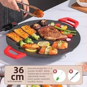 Električna gril tava, okrugla od legure, višefunkcionalna, 1,67 kg, Miso