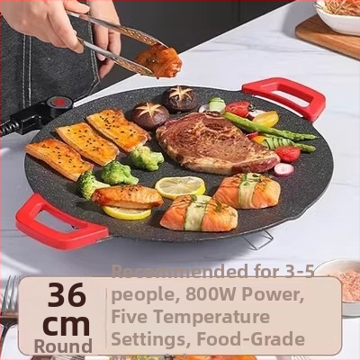 Električna gril tava, okrugla od legure, višefunkcionalna, 1,67 kg, Miso
