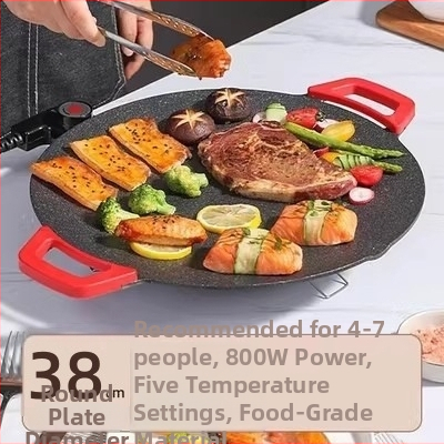 Električna gril tava, okrugla od legure, višefunkcionalna, 1,67 kg, Miso