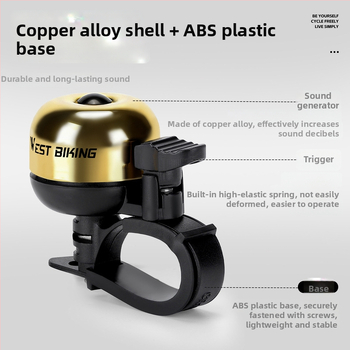 Medený zvon na bicykel pre horské kolo - vysoká hlasitosť, model Yp0706067, značka West Rider