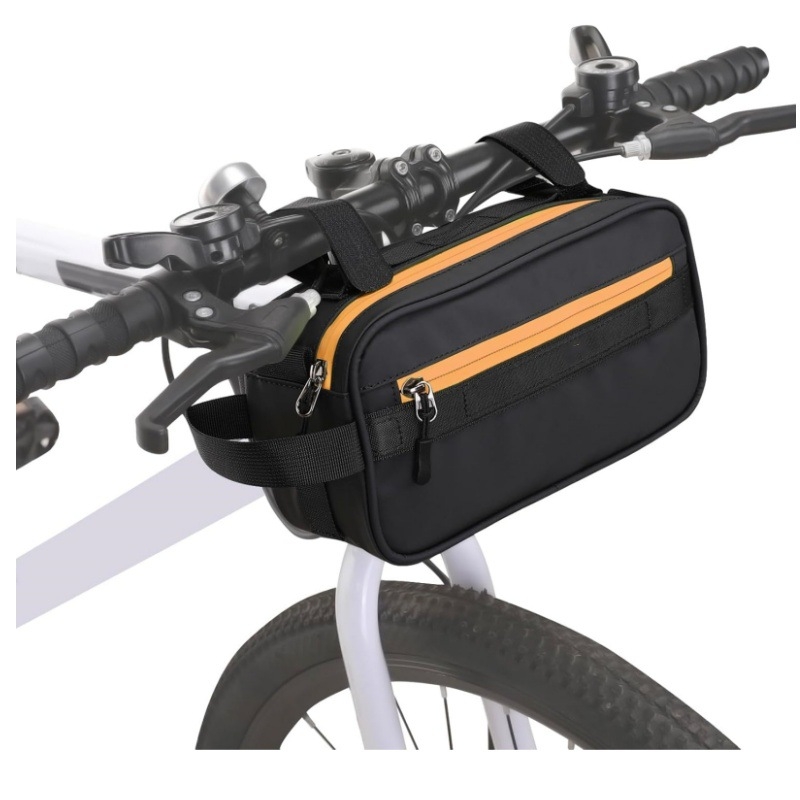 Torba za kormilo planinskog bicikla, prednja torbica na okvir s remenom za rame, poliesterska, podesiva, s podlogom
