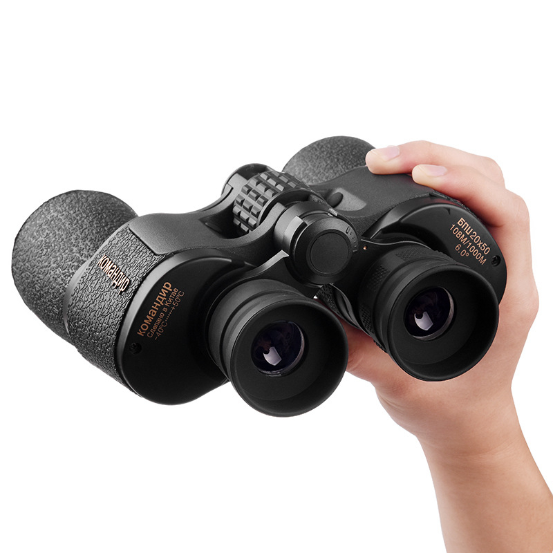 Binocluri Commander 20x50, imagine HD în condiții de iluminare redusă, viziune nocturnă non-infrared