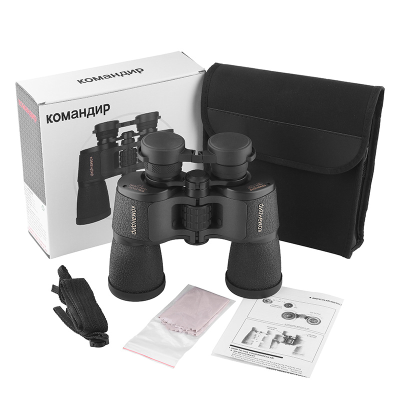 Binocluri Commander 20x50, imagine HD în condiții de iluminare redusă, viziune nocturnă non-infrared