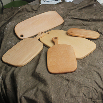 Дървена дъска за рязане, двустранна, преносима, антихлъзгаща